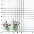 Серьги из серебра с нефритом и цирконом 2655