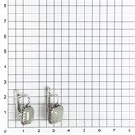 Серьги из серебра с нефритом 2657