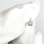 Серьги из серебра с нефритом 2657