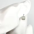 Серьги из серебра с нефритом 2657