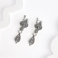 Серьги из серебра с кахолонгом 2658