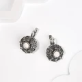 Серьги из серебра с кахолонгом 2661