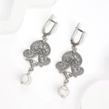 Серьги из серебра с кахолонгом 2662