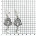Серьги из серебра с кахолонгом 2662