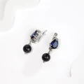 Серьги из серебра с цирконом и авантюрином 2663