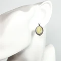 Серьги из серебра с кошачьим глазом 2666