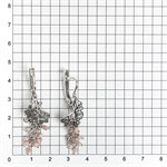Серьги из серебра с розовым кварцем 2667