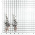 Серьги из серебра с розовым кварцем 2667