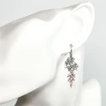 Серьги из серебра с розовым кварцем 2667