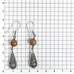 Серьги из серебра с яшмой 2669