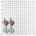 Серьги из серебра с флюоритом и кошачьим глазом 2671