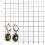 Серьги из серебра с змеевиком 2672