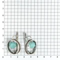 Серьги из серебра с амазонитом 2675