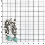 Серьги из серебра с амазонитом 2676