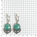 Серьги из серебра с амазонитом 2677