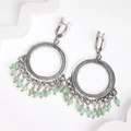 Серьги из серебра с амазонитом 2678