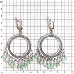 Серьги из серебра с амазонитом 2678