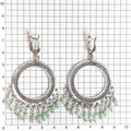Серьги из серебра с амазонитом 2678
