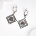 Серьги из серебра с турмалином 2679