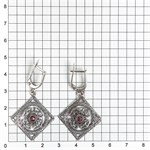 Серьги из серебра с турмалином 2679