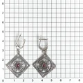 Серьги из серебра с турмалином 2679