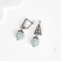 Серьги из серебра с аквамарином 2683