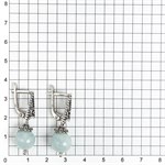 Серьги из серебра с аквамарином 2683