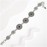 Браслет из серебра с нефритом 2684 Браслет из серебра с нефритом 2684