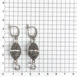 Серьги из серебра с горным хрусталём 2687