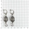 Серьги из серебра с горным хрусталём 2687