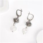 Серьги из серебра с горным хрусталём и цирконом 2688 Серьги из серебра с горным хрусталём и цирконом 2688