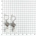 Серьги из серебра с горным хрусталём и цирконом 2688