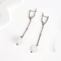 Серьги из серебра с горным хрусталём 2689