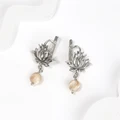Серьги из серебра с опалом 2692