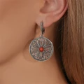 Серьги из серебра с кораллом 2578