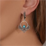 Серьги из серебра с бирюзой 2599