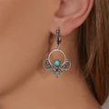 Серьги из серебра с бирюзой 2599