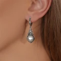 Серьги из серебра с жемчугом 2601