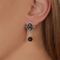 Серьги из серебра с гранатом 2651