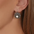 Серьги из серебра с кахолонгом 2661