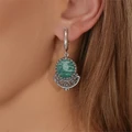 Серьги из серебра с амазонитом 2677