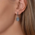 Серьги из серебра с аквамарином 2682