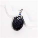 Подвеска из серебра с авантюрином 2694 Подвеска из серебра с авантюрином 2694