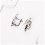 Серьги из серебра с гранатом 2697