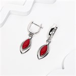 Серьги из серебра с кораллом 2701