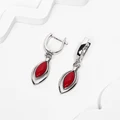 Серьги из серебра с кораллом 2701