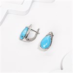 Серьги из серебра с ларимаром 2705