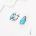Серьги из серебра с ларимаром 2705