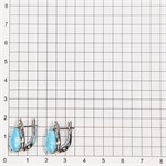 Серьги из серебра с ларимаром 2705