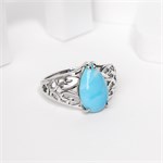 Кольцо из серебра с ларимаром 2706